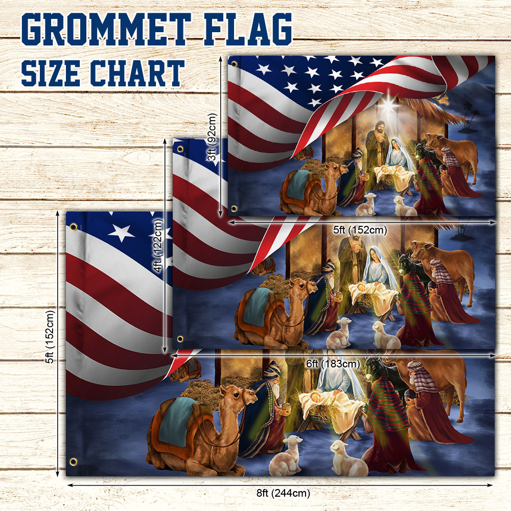 Christmas Grommet Flag Nativity Of Jesus