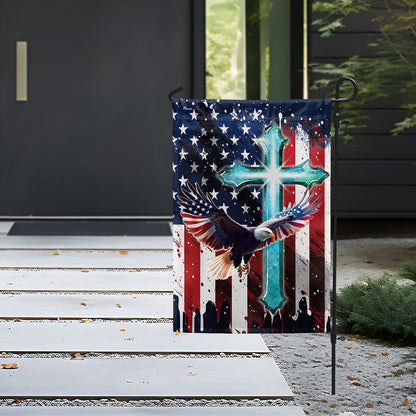 Flagwix American Flag - Eagle Patriot Christian Cross 4th of july Flag