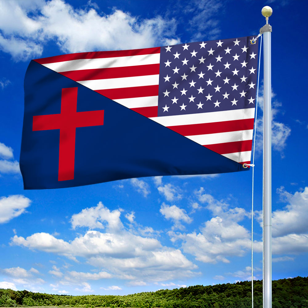Jesus Flag American Jesus Christian Grommet Flag