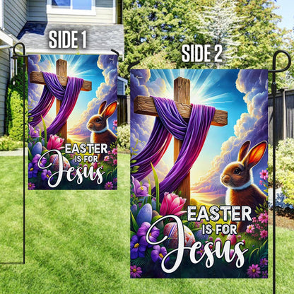 FLAGWIX Easter Is For Jesus Bunny Rabbit Jesus Christ Cross Flag