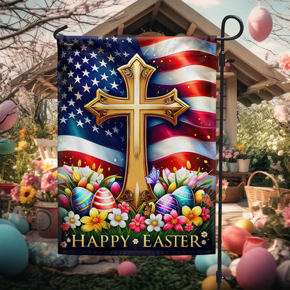 FLAGWIX  Christian Cross Happy Easter Day Flag