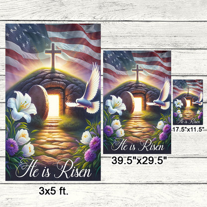 FLAGWIX  Jesus Christ, Resurrection of Jesus He Is Risen Flag