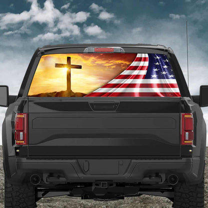 My God. Jesus. Christian Cross Rear Window Decal
