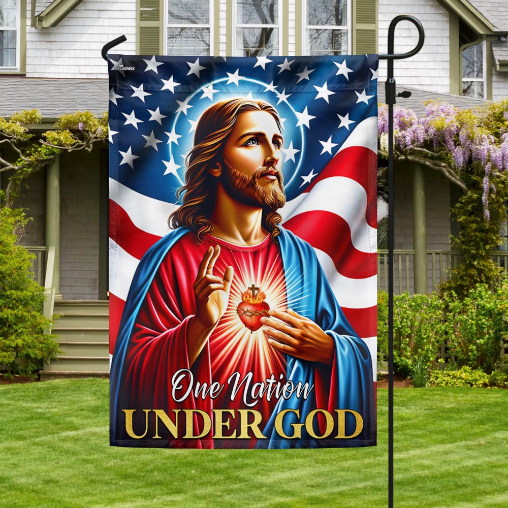FLAGWIX  Jesus Christ American Flag One Nation Under God Flag