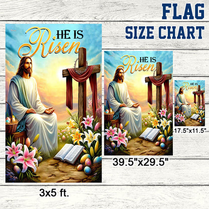 FLAGWIX  Jesus Christ Easter Day He Is Risen Christian Cross Flag