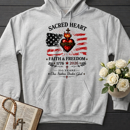 Sacred Heart Faith & Freedom 1776-2026 250 Years One Nation Under God