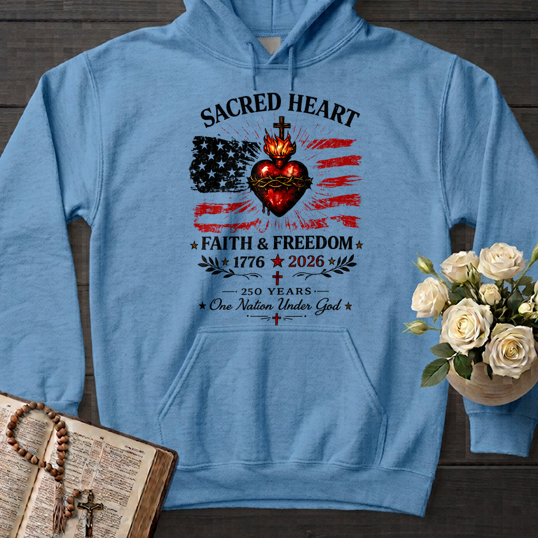 Sacred Heart Faith & Freedom 1776-2026 250 Years One Nation Under God
