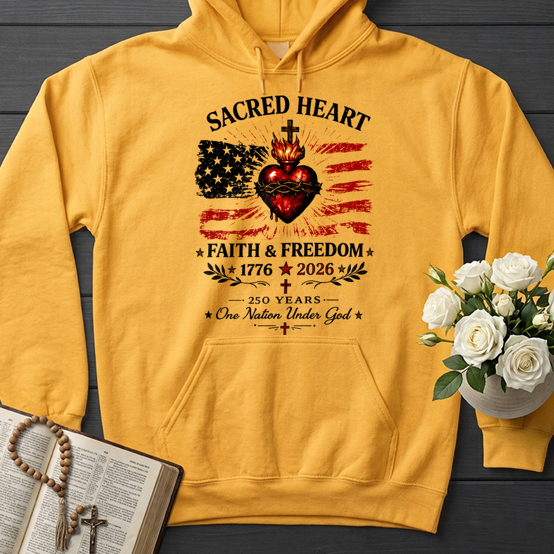 Sacred Heart Faith & Freedom 1776-2026 250 Years One Nation Under God