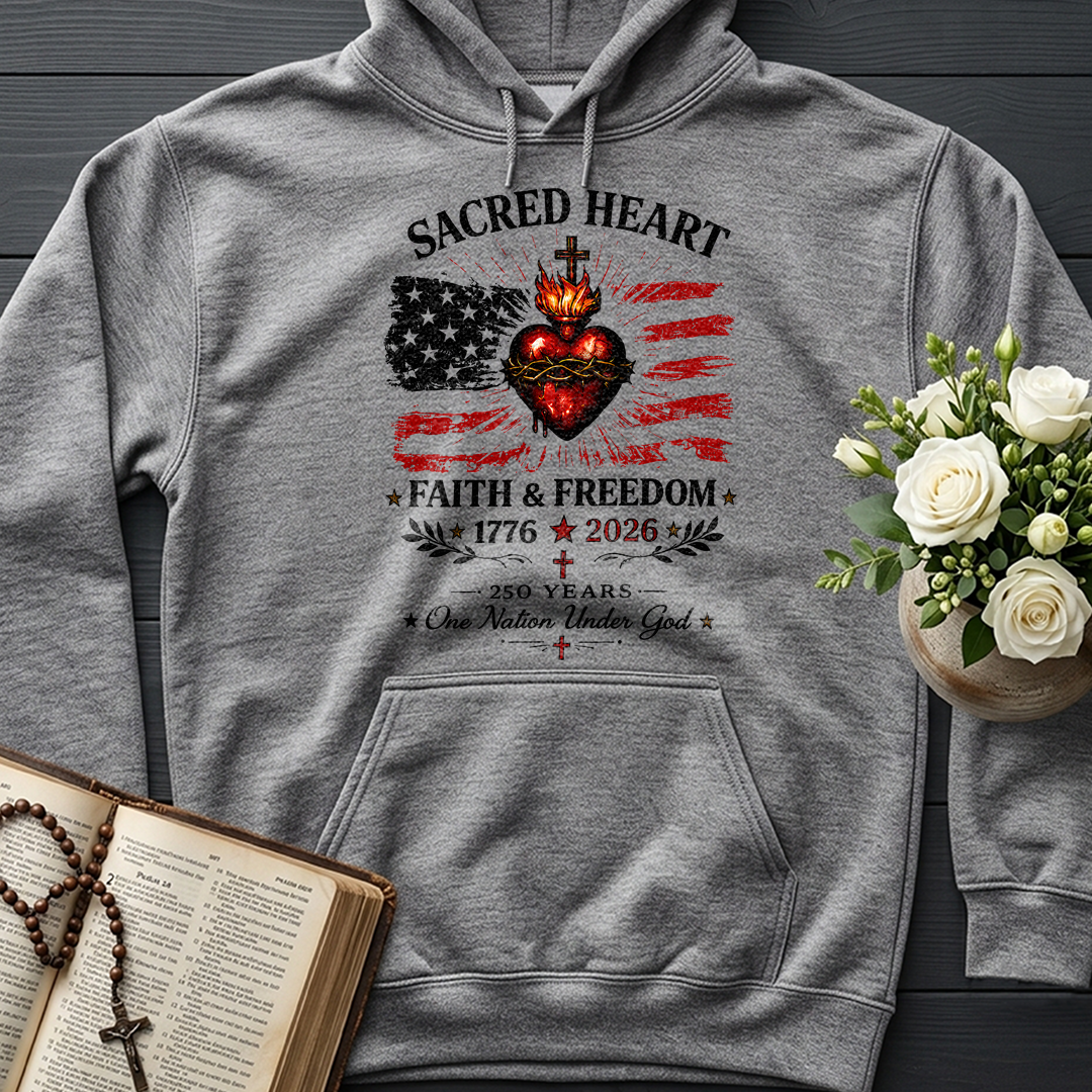 Sacred Heart Faith & Freedom 1776-2026 250 Years One Nation Under God