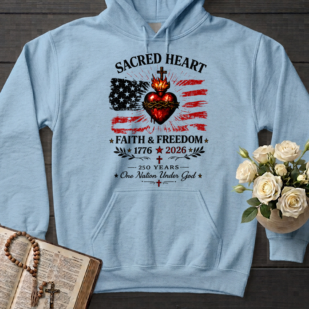 Sacred Heart Faith & Freedom 1776-2026 250 Years One Nation Under God