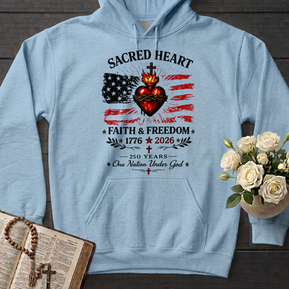 Sacred Heart Faith & Freedom 1776-2026 250 Years One Nation Under God