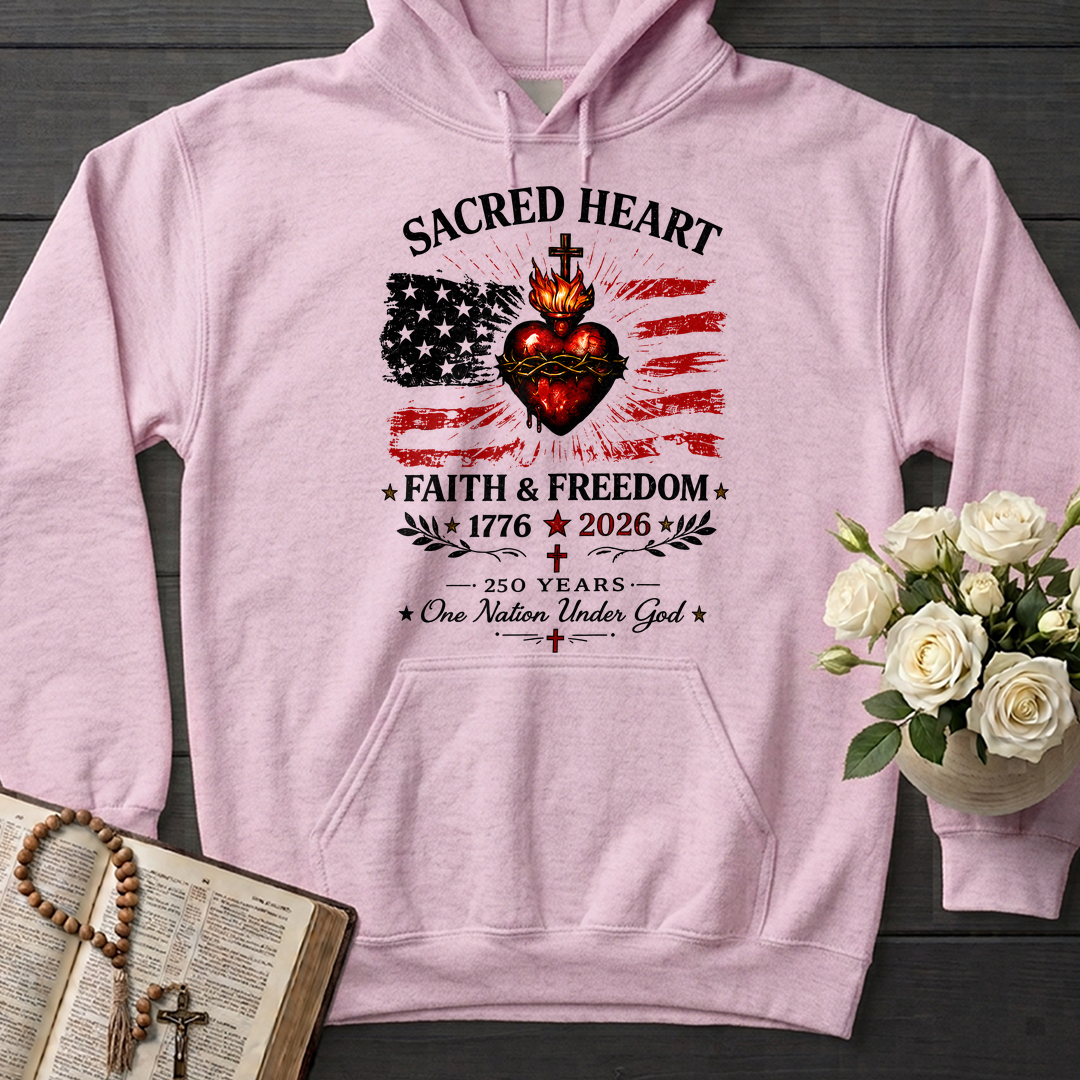 Sacred Heart Faith & Freedom 1776-2026 250 Years One Nation Under God