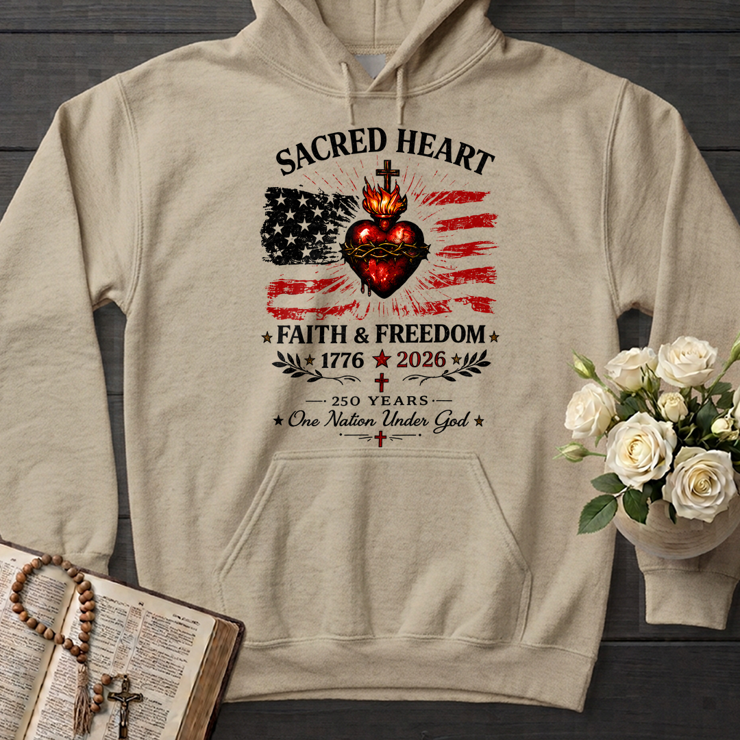 Sacred Heart Faith & Freedom 1776-2026 250 Years One Nation Under God