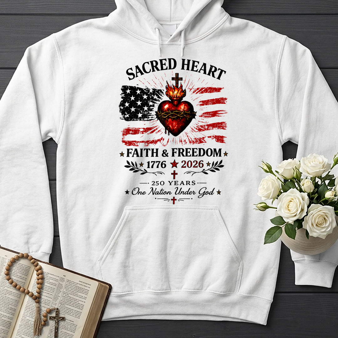Sacred Heart Faith & Freedom 1776-2026 250 Years One Nation Under God