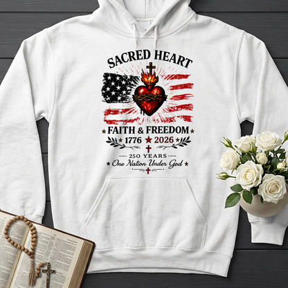 Sacred Heart Faith & Freedom 1776-2026 250 Years One Nation Under God