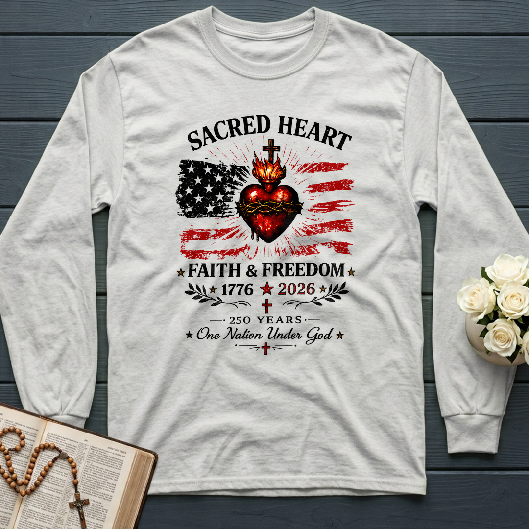 Sacred Heart Faith & Freedom 1776-2026 250 Years One Nation Under God