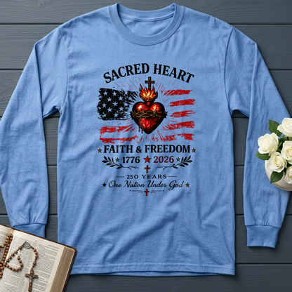 Sacred Heart Faith & Freedom 1776-2026 250 Years One Nation Under God