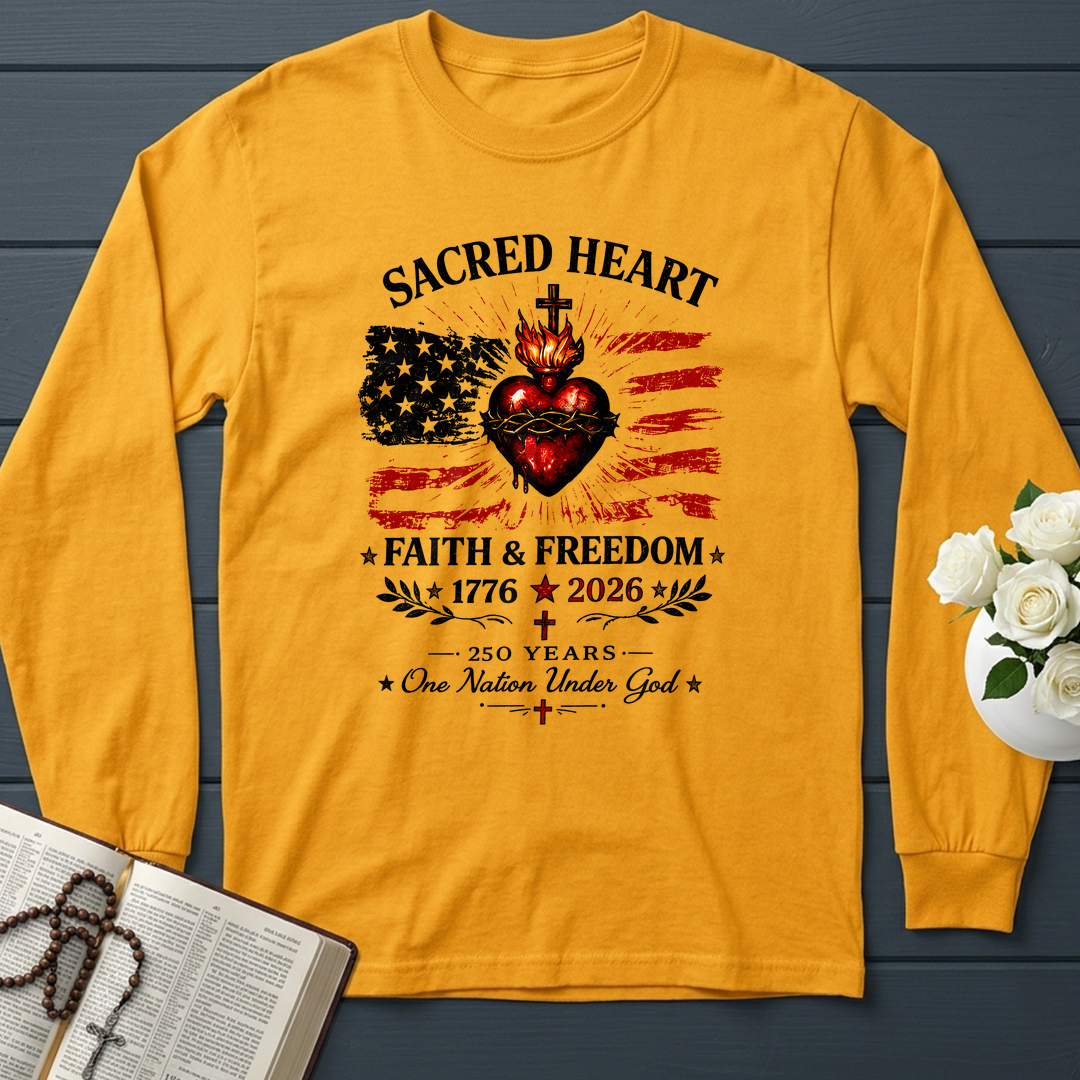 Sacred Heart Faith & Freedom 1776-2026 250 Years One Nation Under God