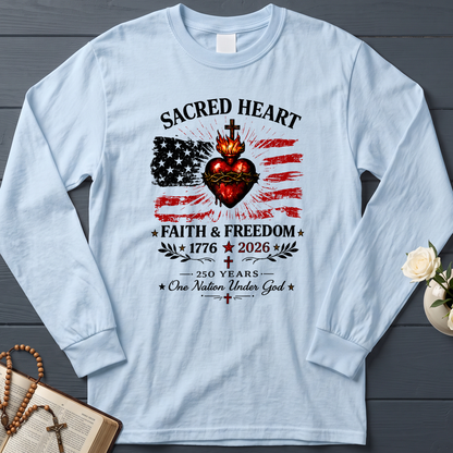 Sacred Heart Faith & Freedom 1776-2026 250 Years One Nation Under God