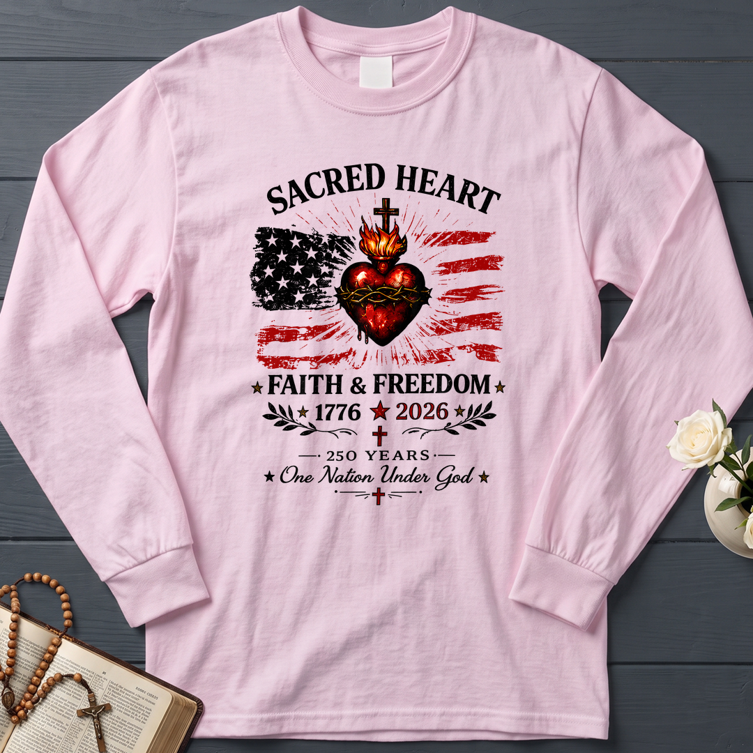 Sacred Heart Faith & Freedom 1776-2026 250 Years One Nation Under God