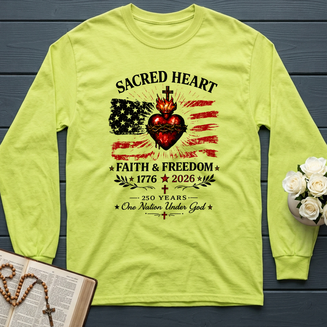 Sacred Heart Faith & Freedom 1776-2026 250 Years One Nation Under God