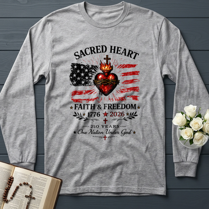 Sacred Heart Faith & Freedom 1776-2026 250 Years One Nation Under God