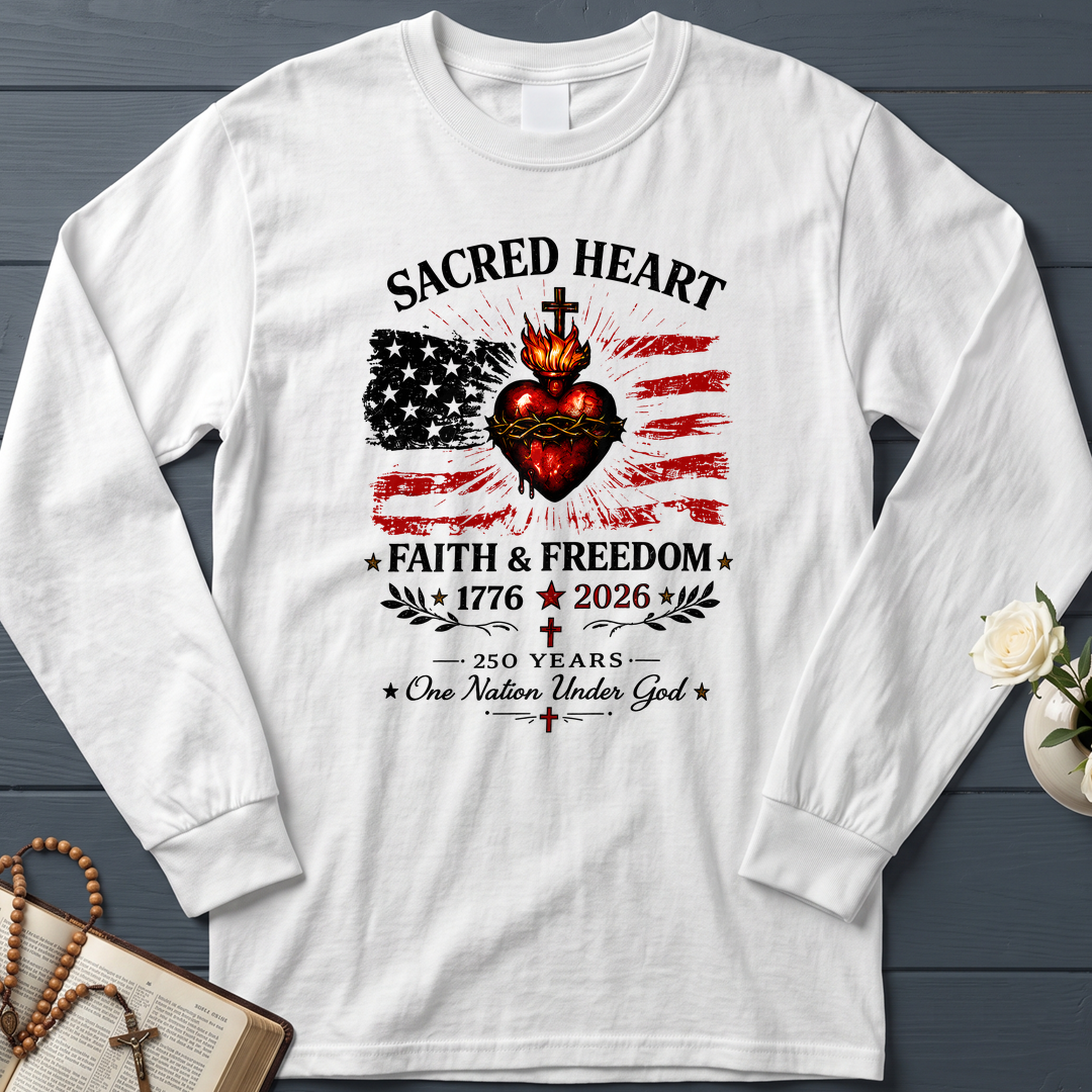 Sacred Heart Faith & Freedom 1776-2026 250 Years One Nation Under God