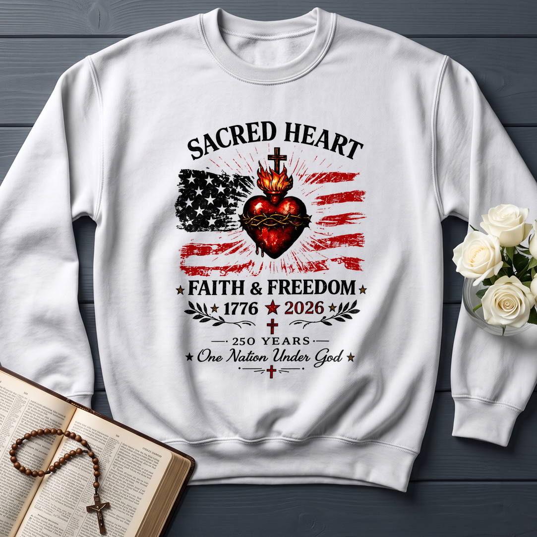 Sacred Heart Faith & Freedom 1776-2026 250 Years One Nation Under God