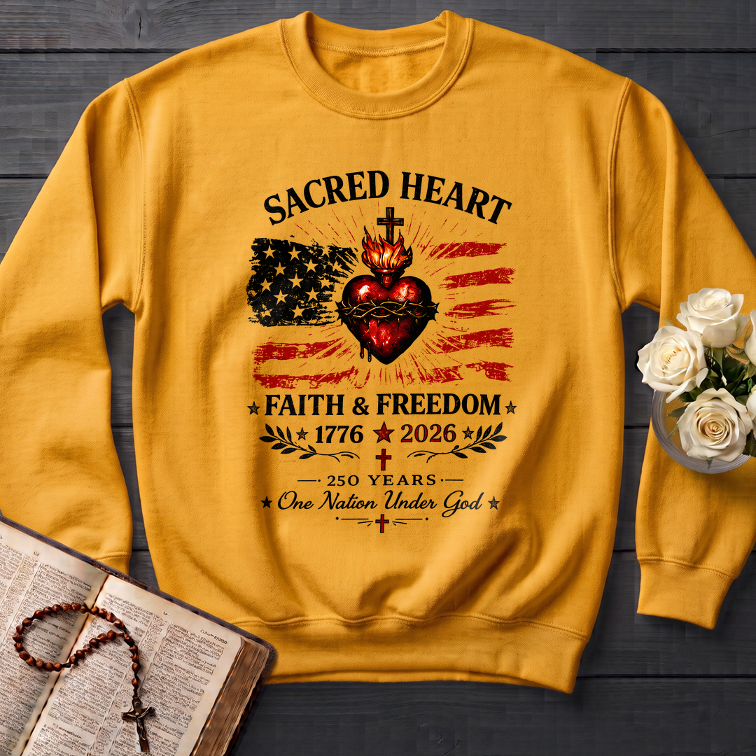Sacred Heart Faith & Freedom 1776-2026 250 Years One Nation Under God