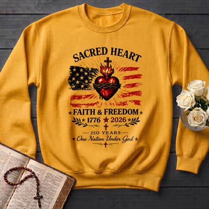 Sacred Heart Faith & Freedom 1776-2026 250 Years One Nation Under God