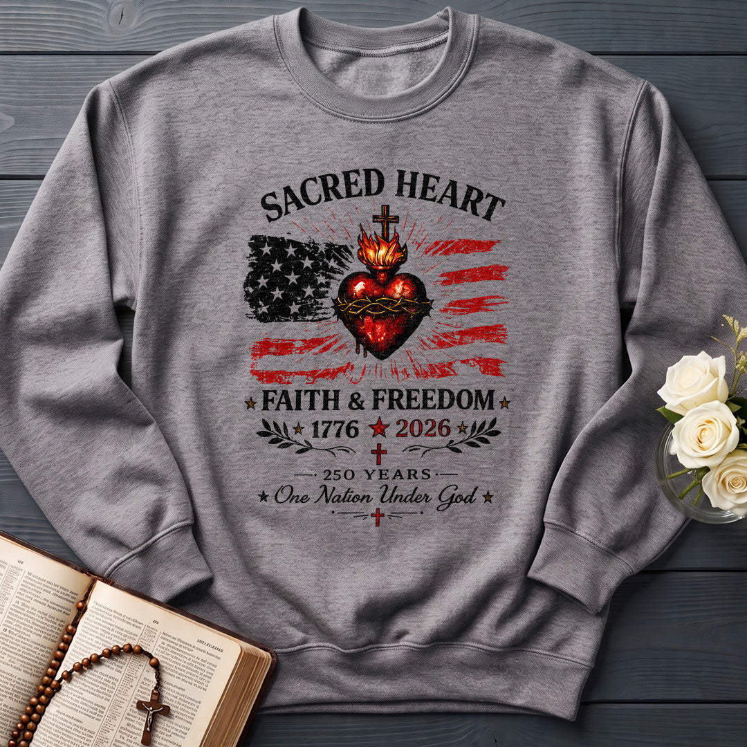 Sacred Heart Faith & Freedom 1776-2026 250 Years One Nation Under God