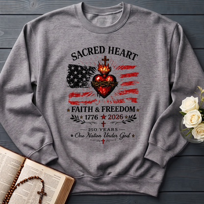 Sacred Heart Faith & Freedom 1776-2026 250 Years One Nation Under God