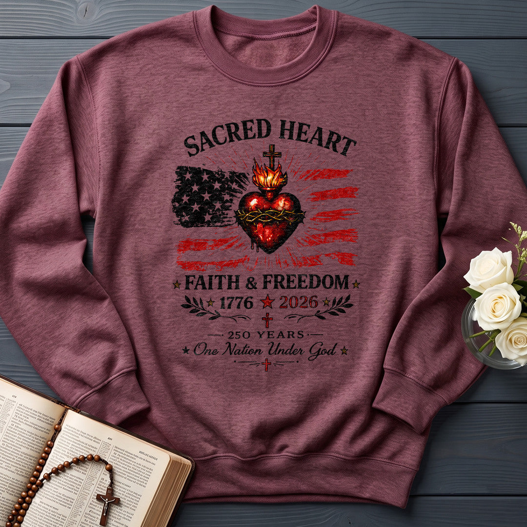Sacred Heart Faith & Freedom 1776-2026 250 Years One Nation Under God