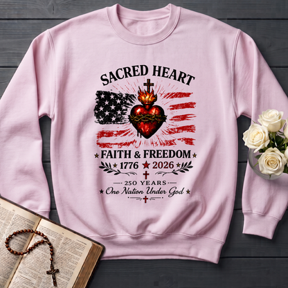 Sacred Heart Faith & Freedom 1776-2026 250 Years One Nation Under God