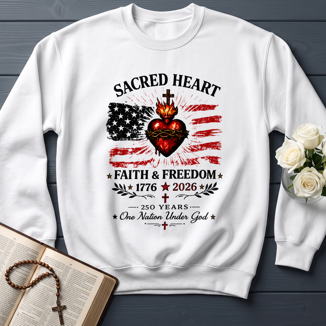 Sacred Heart Faith & Freedom 1776-2026 250 Years One Nation Under God