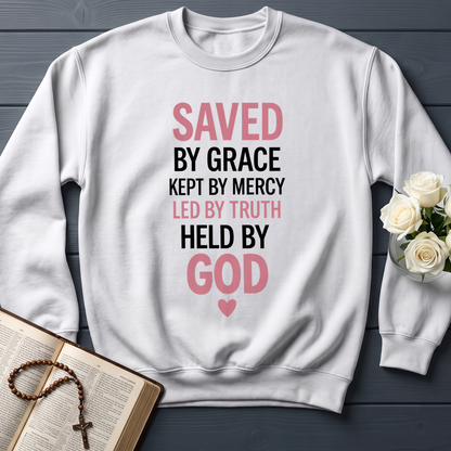 Saved By Grace Kept By Mercy Led By Truth Held By God 01