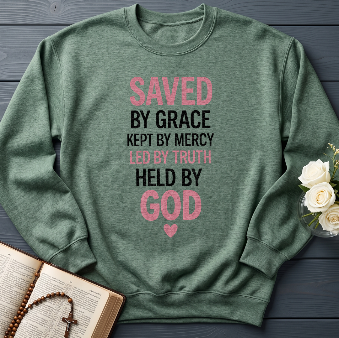 Saved By Grace Kept By Mercy Led By Truth Held By God 01