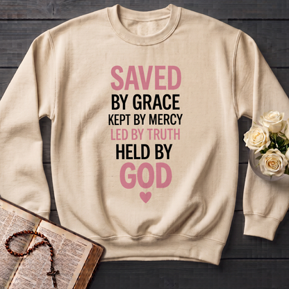 Saved By Grace Kept By Mercy Led By Truth Held By God 01