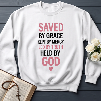 Saved By Grace Kept By Mercy Led By Truth Held By God 01