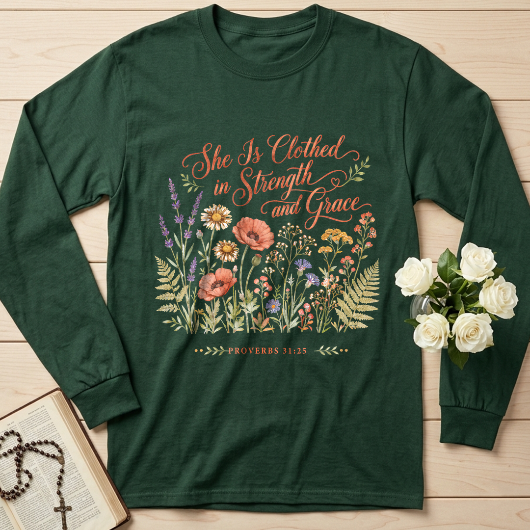 She Is Clothed In Strength And Grace Proverbs 31.25 01
