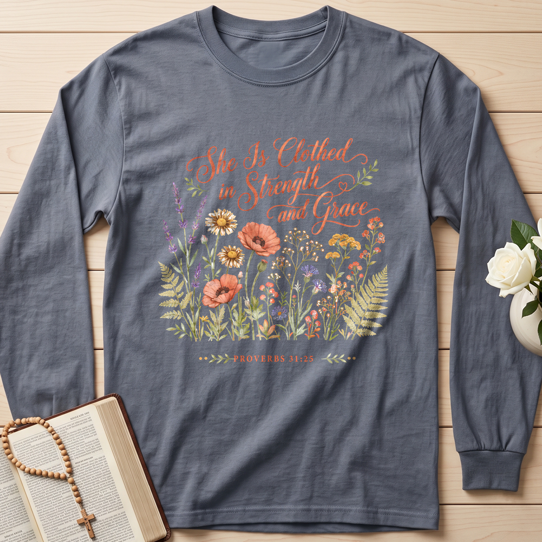 She Is Clothed In Strength And Grace Proverbs 31.25 01
