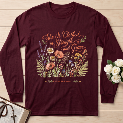 She Is Clothed In Strength And Grace Proverbs 31.25 01