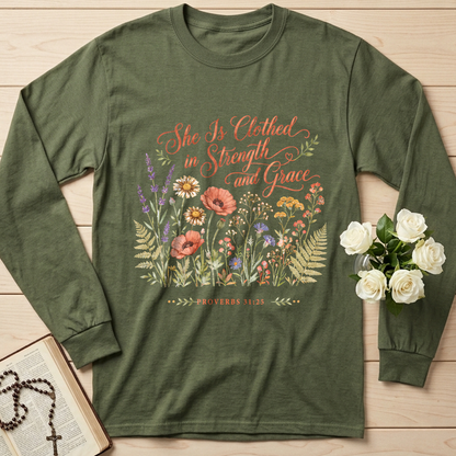 She Is Clothed In Strength And Grace Proverbs 31.25 01