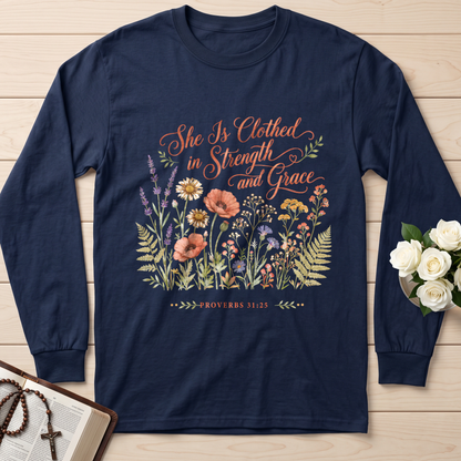 She Is Clothed In Strength And Grace Proverbs 31.25 01