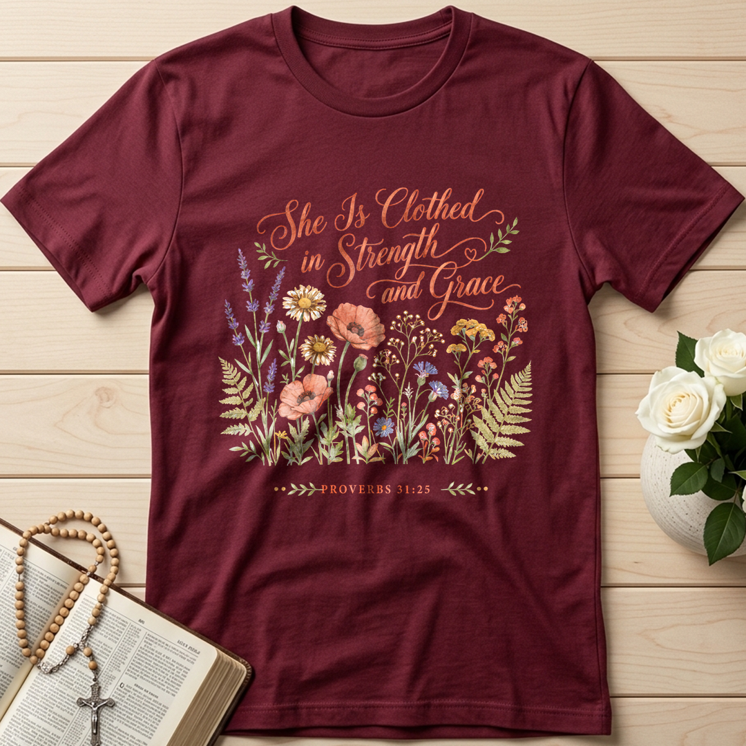She Is Clothed In Strength And Grace Proverbs 31.25 01