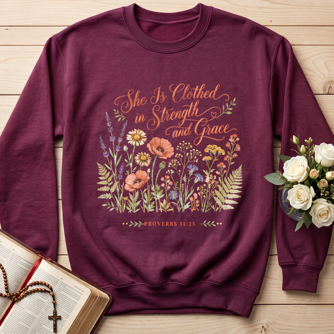 She Is Clothed In Strength And Grace Proverbs 31.25 01