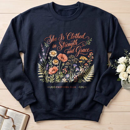 She Is Clothed In Strength And Grace Proverbs 31.25 01