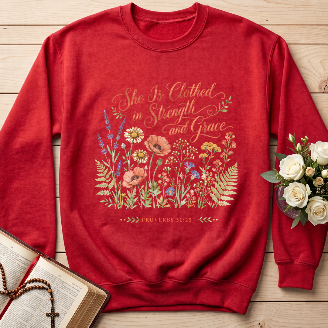 She Is Clothed In Strength And Grace Proverbs 31.25 01
