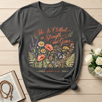 She Is Clothed In Strength And Grace Proverbs 31.25 01