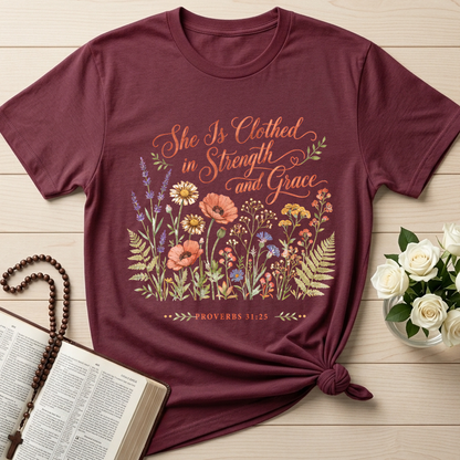 She Is Clothed In Strength And Grace Proverbs 31.25 01